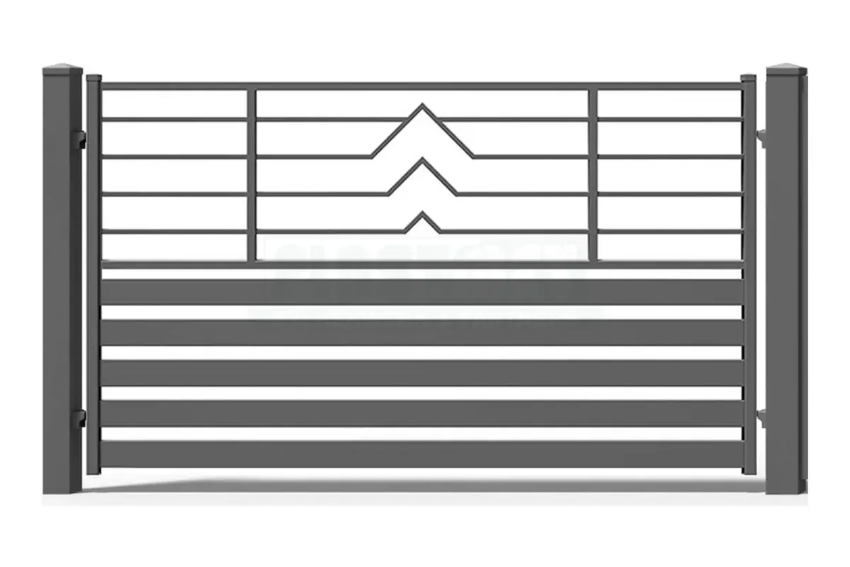 Modern stalen hekwerk op maat, uitvoering Hekwerk Aquamarine 2